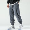 Heren corduroy broek - losse fit met elastische enkels