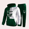 2-delig heren trainingspak van zachte stof met jogger en hoodie - casual dagelijks gebruik, trendy grafisch ontwerp