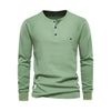 Heren henley t-shirt - zachte stof top voor uitjes en dagelijks gebruik
