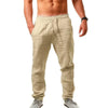 Heren linnen broek - ademende zomerpants - lichtgewicht relaxed fit voor casual dagen