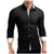 Heren slim fit lange mouwen overhemd - stijlvol voor kantoor en avondkleding, ademende stof