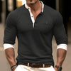 Heren lange mouwen polo shirt - trendy henley top voor casual en kantoor gebruik