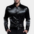Heren satijnen shirt - glanzende formele avondkleding - stijlvolle lange mouwen