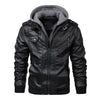 Heren leren jas met capuchon - veelzijdige casual buitenouterwear