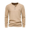 Heren henley t-shirt - zachte stof top voor uitjes en dagelijks gebruik