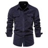 Heren corduroy shirt - klassieke lange mouwen voor casual en zakelijke looks