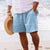 Leren herenlinnen shorts - lichte casual stijl voor strand en buitenactiviteiten