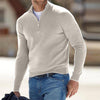 Heren half-zip trui – gebreide langmouw sweater