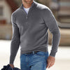 Heren half-zip trui – gebreide langmouw sweater