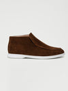 Heren hooggesneden suède loafers donkerbruin - stijlvolle casual schoenen voor weekenduitjes