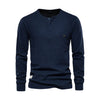 Heren henley t-shirt - zachte stof top voor uitjes en dagelijks gebruik