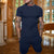 2-delig mannen casual shortset - ademend t-shirt en shorts voor warme dagen - lichte zomer loungekleding