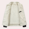 Leren casual jacket voor heren - lichtgewicht met faux fur voering voor dagelijks gebruik