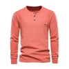 Heren henley t-shirt - zachte stof top voor uitjes en dagelijks gebruik