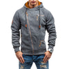 Heren casual fleece hoodie - zip-up sweater met zakken voor dagelijks gebruik
