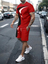 2-delige casual set - moderne t-shirt en shorts voor heren
