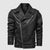 Zwarte leren bikerjack - tijdloos casual herenouterwear