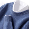 Cashmere blend crew neck trui - stijlvolle herenkleding