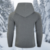 Heren fleece hoodie met rits - zachte en warme casual winteroutfit