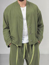 2-delig casual ensemble voor mannen - gezellige loungewear set