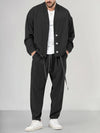 2-delig casual ensemble voor mannen - gezellige loungewear set