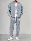2-delig casual ensemble voor mannen - gezellige loungewear set