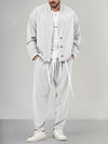 2-delig casual ensemble voor mannen - gezellige loungewear set