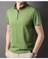 Heren polo shirt met rits - moderne korte mouwen voor casual uitjes