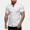 Heren slim fit korte mouw shirt - veelzijdig overhemd voor een moderne stijl