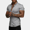 Heren slim fit korte mouw shirt - veelzijdig overhemd voor een moderne stijl