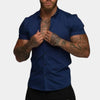 Heren slim fit korte mouw shirt - veelzijdig overhemd voor een moderne stijl