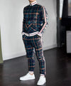 2-delige mannen trainingsoutfit - moderne ritsjack en broek voor vrije tijd - trendy sportoutfit