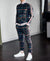 2-delige mannen trainingsoutfit - moderne ritsjack en broek voor vrije tijd - trendy sportoutfit