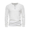 Heren henley t-shirt - zachte stof top voor uitjes en dagelijks gebruik