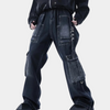 Heren cargobroeken van duurzaam donkerblauw denim - veelzijdige casual outfit