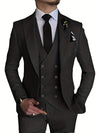 3-delige mannen pak blazer set - stijlvolle kantooroutfit met elegante waistcoat en broek