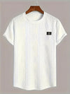Heren jacquard t-shirt - moderne casual kleding met een unieke textuur