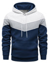 Heren hoodie met blokkleuren stijlvolle casual mode, veelzijdig en gezellig