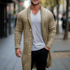Lange gebreide cardigan - klassieke open voor mannen