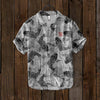 Heren casual shirt met vintage koi vis ontwerp - artistiek overhemd met korte mouwen voor elke dag