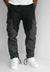 Heren cargo broek met functioneel zwart/grijs paneel ontwerp voor casual outfits - stijlvol en praktisch