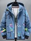 Heren graphic hoodie - lichtgewicht buitenjacket voor casual gebruik