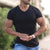 Heren ribbed v-hals t-shirt - stijlvolle casual wear voor dagelijks gebruik