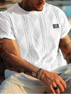 Heren jacquard t-shirt - moderne casual kleding met een unieke textuur