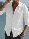 Heren linen shirt - lichtgewicht casual strandkleding voor de zomer