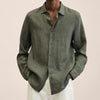 Lange mouwen linnen shirt - veelzijdige casual top voor mannen
