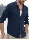 Heren linen shirt - lichtgewicht casual strandkleding voor de zomer