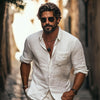 Heren linnen shirt voor casual zomermode - ademend materiaal, tijdloos ontwerp