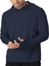 Lichte uv-bescherming hoodie voor heren - lange mouwen upf 50+ voor buitenactiviteiten