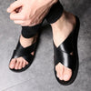 Heren leren slippers - stijlvolle zomerfootwear voor casual uitjes